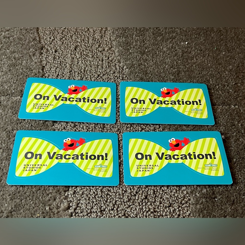 *6 for $10!*Lot of 4 Universal Studios Japan Elmo Bowtie Vacation Sticker Sesame